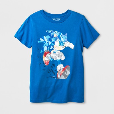 Boys Sonic Pixel Short Sleeve T Shirt Royal Blue Target - 