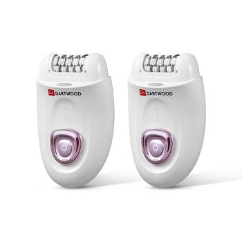 Dartwood Epilator for Women - Cordless, Rechargeable Hair Removal Device with 2 Speed Settings for Full Body Grooming (2 Pack)