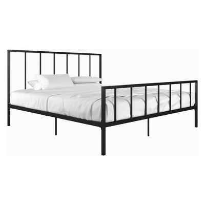 target black metal bed