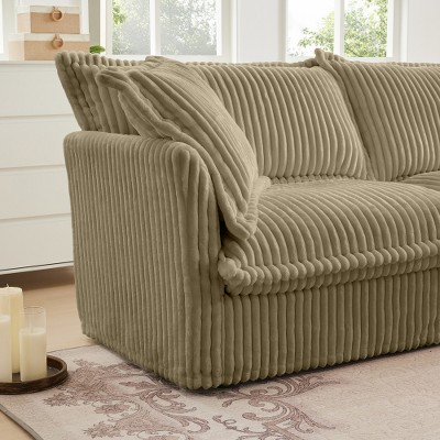 Ridstar 37.4 in. W Modern Rectangle Ottoman with Sturdy Wood For Entryway & Living Room-Light Green