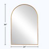 Beautyolove 24 in. W x 36 in. H Arched Gold Aluminum Alloy Framed Wall Mirror Decorative Wall Mirror - 3 of 4
