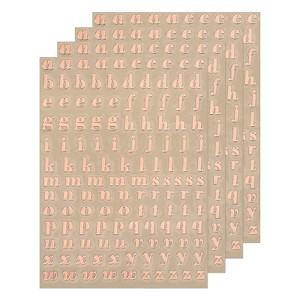 Unique Bargains 3D Small Self-Adhesive A to Z Alphabet Resin Stickers 4 Sheets - 1 of 4