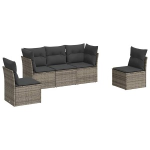 vidaXL Garden Sofa Set Grey - 1 of 4