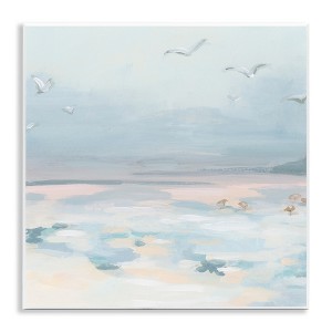 Stupell Industries Pastel Coastal Landscape Wall Plaque Art, 12" x 12" - 1 of 4