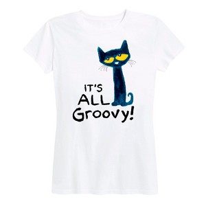 Women's - Pete The Cat - It's All Groovy Short Sleeve Graphic T-Shirt - 1 of 4