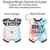 Big Dot of Happiness Boo-y or Ghoul - Picture Bingo Cards and Markers - Halloween Gender Reveal Party Shaped Bingo Game - Set of 18 - 3 of 4
