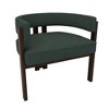 CAVINAS Chenille Upholstered Accent Chair,Modern Comfortable Barrel Chairs with 3 Wood Legs and Soft Seating for Bedroom,Reading Room,2PC - 4 of 4