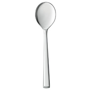 Reserve by Libbey 947 016 Santorini Mirror Bouillon Spoon, 18/10 Stainless Steel, Set of 12 - 1 of 3