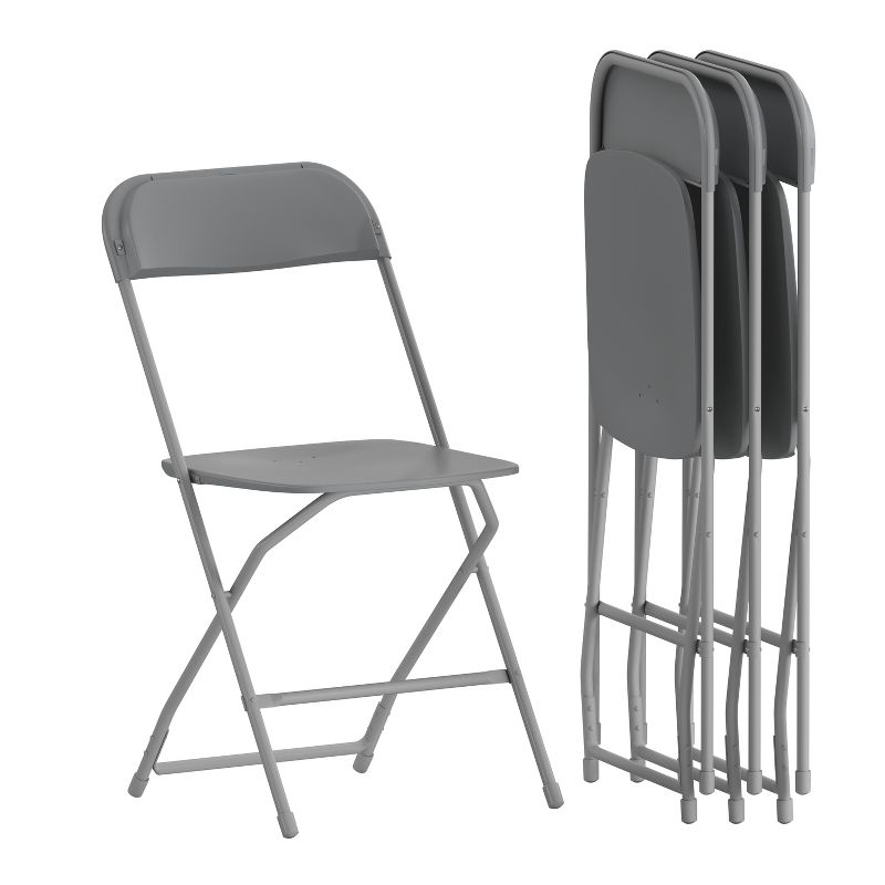 Emma and Oliver 650 lb. Capacity Premium Home and Event Plastic Folding Chair (4 Pack), 1 of 16