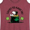 Women's - Peanuts - Lucky To Have Ya Graphic Racerback Tank - 2 of 4
