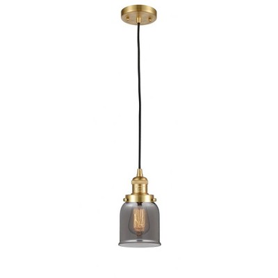 Bell - 1 Light Cord Hung Mini Pendant In Industrial Style-10 Inches Tall and 5 Inches Wide
