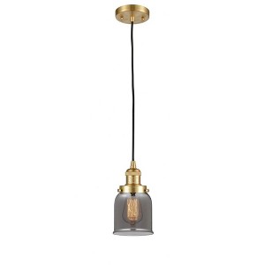 Bell - 1 Light Cord Hung Mini Pendant In Industrial Style-10 Inches Tall and 5 Inches Wide - 1 of 1