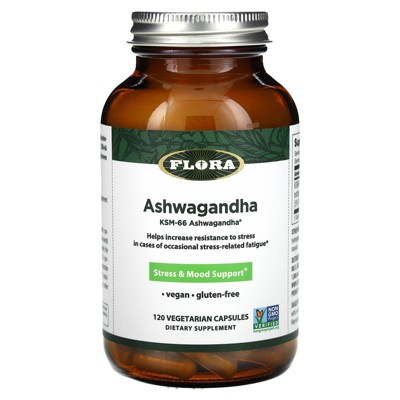 Flora Ashwagandha, 600 mg, 120 Vegetarian Capsules (300 mg per Capsule)