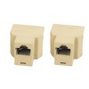 Unique Bargains 2Pcs 3 Way RJ45 8P8C Internet Extension Connector Cable Line Adapter Converters Splitter - 3 of 4