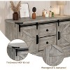45" Farmhouse 4 Drawer Dresser for Bedroom, with Sliding Barn Doors, Large Drawers & Bar Handles, for Closet,Living Room - 4 of 4