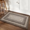 Washable Living Room Rugs Modern Braided Print Area Rug Border Design Accent Rugs for Bedroom Non-Slip Low Pile Area Rug - 2 of 4
