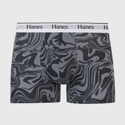 Hanes Originals Premium Men's Swirl Print Trunks - Gray : Target