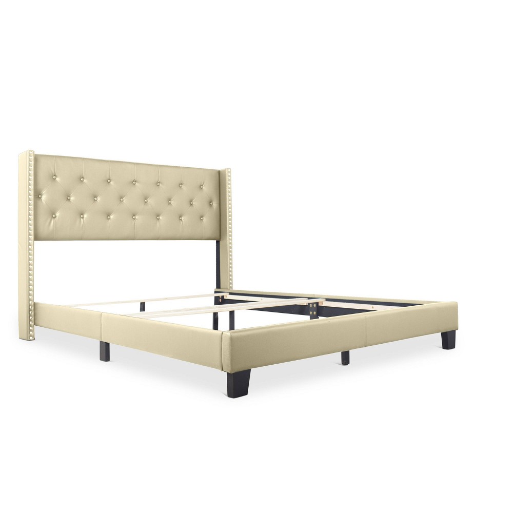 Home Design Queen Homer Panel Bed Beige