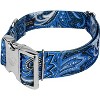 Country Brook Petz 1 1/2 Inch Premium Blue Paisley Dog Collar - image 3 of 4