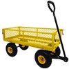 Anybear Heavy Duty Metal Garden Cart Steel Mesh Yellow 300lbs Garden Cart - 3 of 4