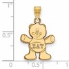 Black Bow Jewelry 14k Yellow Gold Plated Sterling Silver Sigma Delta Tau Greek Life Small Pendant - 2 of 3