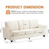 83 Inch Modern 3 Seater Sofa, Comfy Deep Seat Lounge Loveseat, Washable Detatchable Covers, Comfy Chenille Couch, for Living Room, Apartment - 2 of 4