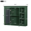 Dronkon Wall-Mounted Medicine Cabinet with Mirror & 6 Adjustable Shelves, Modern Bathroom Storage Cabinet, Not Including Vanity - 2 of 4