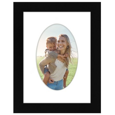 Americanflat 6" x 8" Picture Frame with Mat - Arch, Oval & Wavy Designs - Stylish Decor for Living Rooms, Dorms, Offices & More
