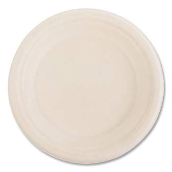 Boardwalk Bagasse PFAS-Free Dinnerware, Plate, 6" dia, Tan, 1,000/Carton