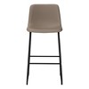 Sapphtopaz Modern Bar Stools PU Cushion Dining Chairs with Curved Back and Metal Legs Counter Height Barstools High Chair for Kitchen Island - 4 of 4