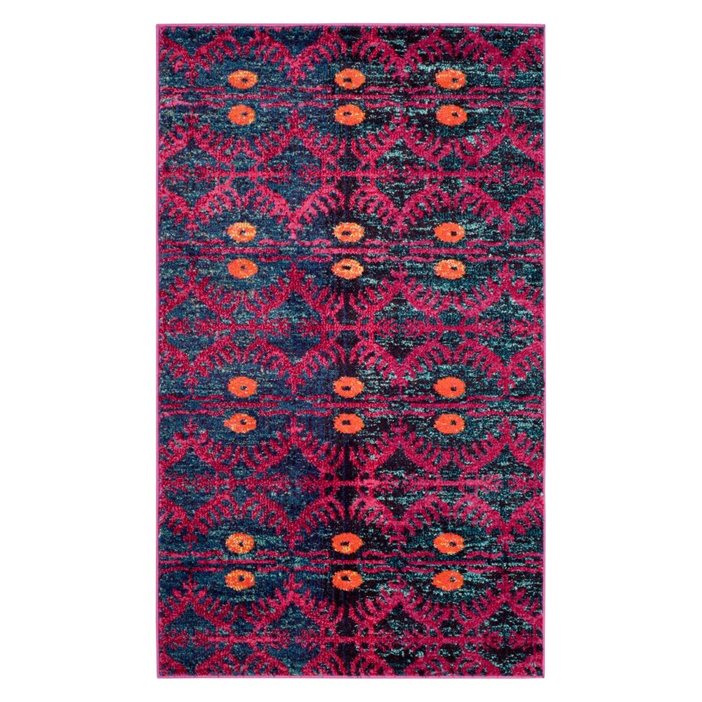 3'x5' Geometric Design Accent Rug Pink - Safavieh