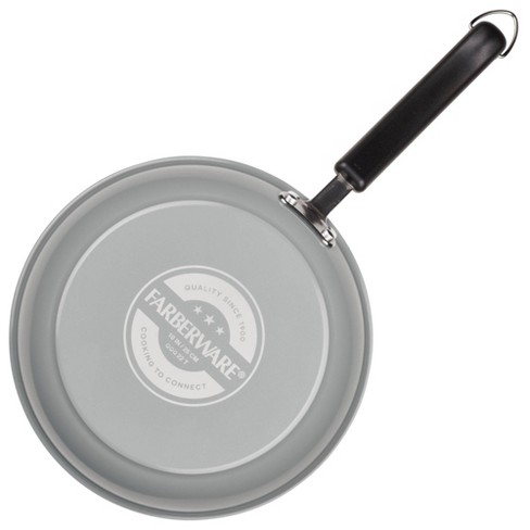 Farberware Glide Deep Nonstick Frying Pan / Fry Pan / Skillet with Helper  Handle - 12.5 Inch, Black