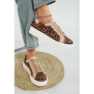 Женские кроссовки Rag & Co Womens Flippin Studded Leopard Print Chunky Sneakers 7.5 — фото 2