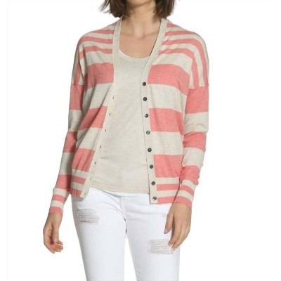Women's Striped Cotton Cardigan - LABEL+thread