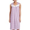 YafeMarte Women’s Sleeveless Cotton Blend Nightgown with Lace Trim and Embroidery Design - 3 of 4