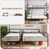 Nasitip Metal Bunk Bed Twin Over Full Size with Angled Ladder, High Guardrail, Heavy Duty Bunk Bed Frame with Metal Slats(2-Parcel) - 3 of 4