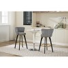 PAGED 360°Swivel Upholstered Bar Stools Set of 2 Modern Island Chairs with Metal Legs for Kitchen Island, Dining Room - 4 of 4