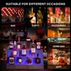 DOMETOUR LED Lighted Liquor Bottle Display Shelf, 24 Inch 3-Step DIY Shelf with App & Remote Control, Freestanding for Home Bar, Party, Grey - 3 of 4