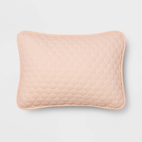 Standard Jersey Quilted Pillow Sham Blush Peach Room Essentials