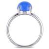 EVERLY JEWELRY | Sterling Sliver 2 1/4 CT TGW Blue Dyed Quartz Stacked Ring Silver - 4 of 4