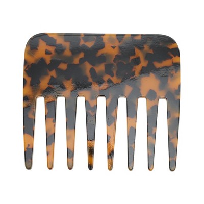 Unique Bargains Portable Marble Wide Tooth Comb 1 Pc