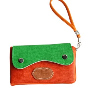 Slickblue Mobile Phone Pouch with Handle, Faux Leather, Clutch Purse, Colorblock Style, 5.7"x3.3", Color Options - 1 of 3