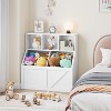 Kids Toy Storage Organizer, Kids Bookshelf and Toy Storage, Toy Storage Cabinet, Toddler Bookshelf Toy Organizer - 4 of 4