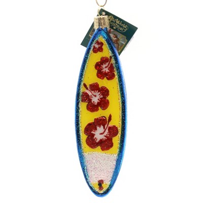 Old World Christmas 6.0 Inch Surfboard Surfing Waves Ocean Beach Tree Ornaments