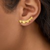 Ross-Simons 18kt Gold Over Sterling Heart Ear Climbers - 3 of 4