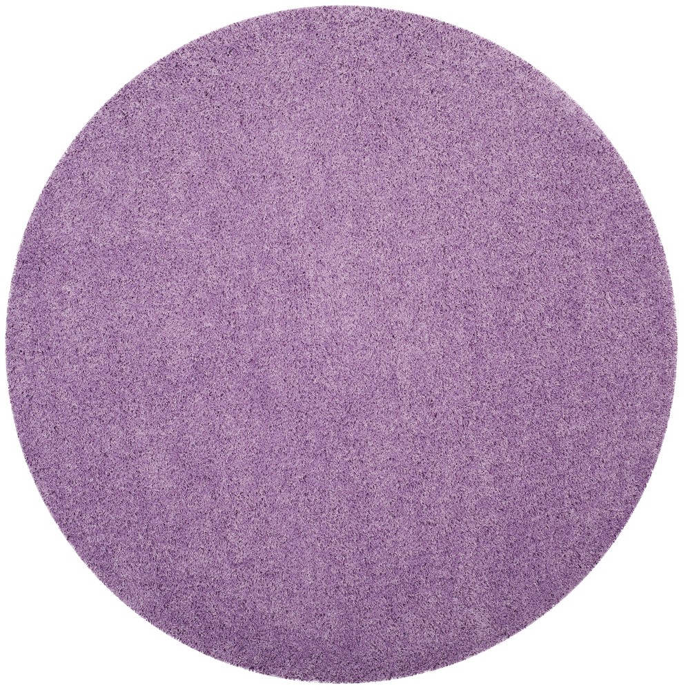 6'7in Round Rayan Solid Loomed Area Rug Purple - Safavieh