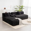 CIPACHO 110" Cloud Sectional Sofa Upholstered Couch Free-combined Sofa for Living Room, Black - 2 of 4