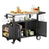ORRD Outdoor Grill Cart with Wheels, 83-Gal Storage Patio Kitchen Island, Waterproof BBQ Serving Table & Rolling Bar Cart for Party - 3 of 4
