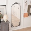 VYNXARIA Full Length Mirrors 58"x24" Arched Antique Silver Ornate Design for Bedroom Living Room - 4 of 4