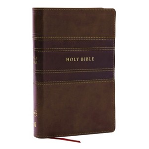 NKJV Personal Size Large Print Bible with 43,000 Cross References, Brown Leathersoft, Red Letter, Comfort Print - by  Thomas Nelson (Leather Bound) - 1 of 1